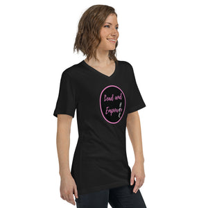 Lead and Empower Her Unisex Short Sleeve V-Neck T-Shirt